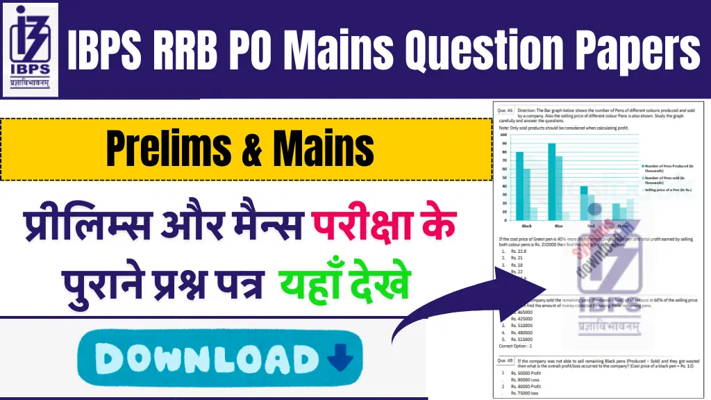 IBPS RRB PO Previous Year Question Papers PDF